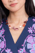 Double Silver Pebble Necklace with Matching Earring